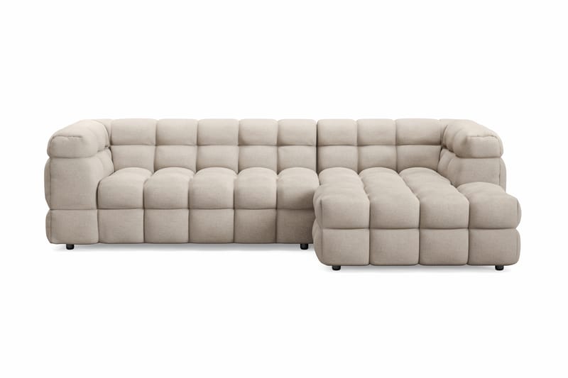 Elise 3-sits Bubblig Soffa med Divan - Beige - Möbler - Soffa - Hörnsoffa