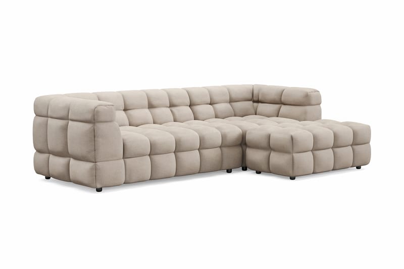 Elise 3-sits Bubblig Soffa med Divan - Beige - Möbler - Soffa - Hörnsoffa