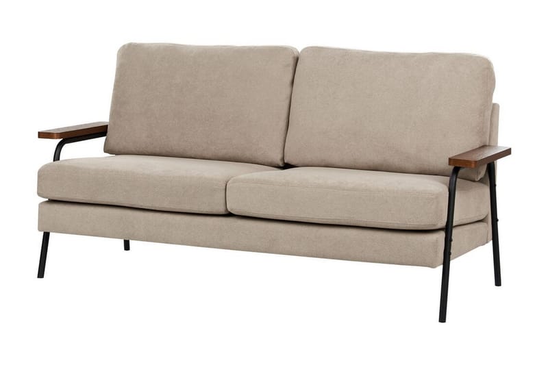 Faris Soffa 3-sits - Beige/Mörkt trä/Svart - Möbler - Soffa - 3 sits soffa