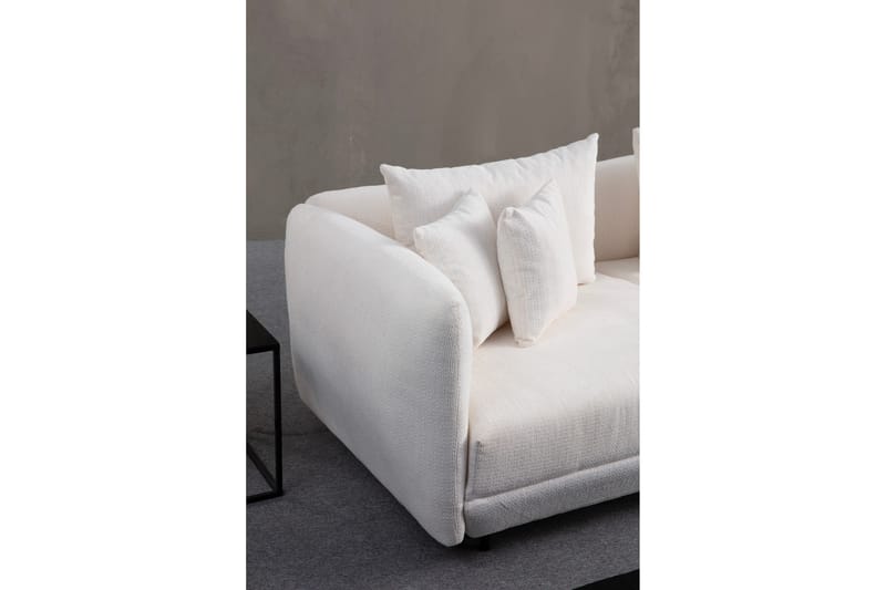 Floransa 4-sits Soffa med Divan - Vit - Möbler - Soffa - Divansoffor & schäslongsoffa