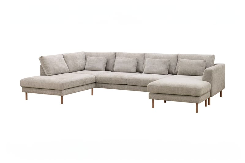 Florenz 4-sits U-Soffa med Divan Vänster - Grå/Beige - Möbler - Soffa - U-soffa