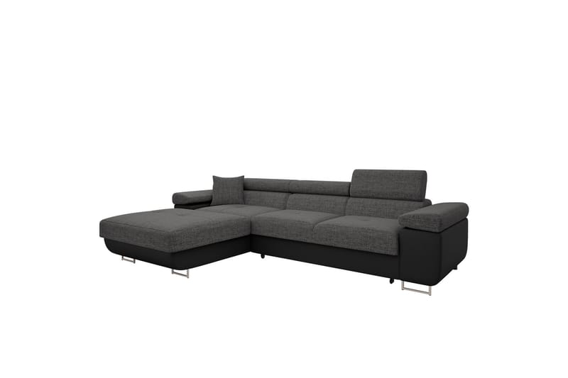 Gabina Soffa med Divan 3-sits - Grå/Svart - Möbler - Soffa - Divansoffor & schäslongsoffa