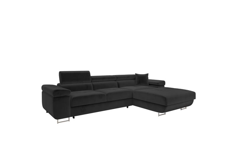 Gabina Soffa med Divan 3-sits - Svart - Möbler - Soffa - Divansoffor & schäslongsoffa