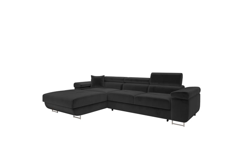 Gabina Soffa med Divan 3-sits - Svart - Möbler - Soffa - Divansoffor & schäslongsoffa