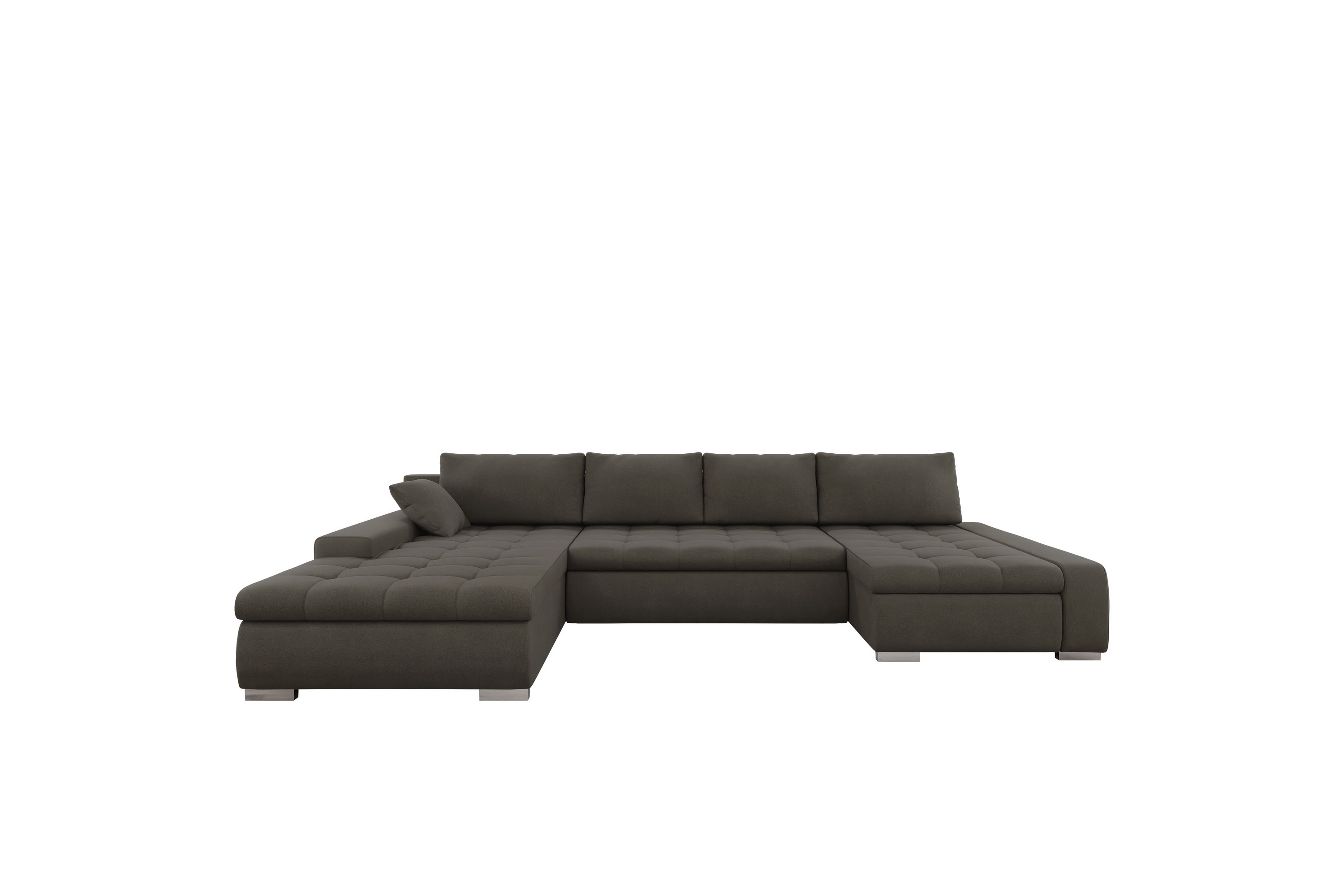 Gamal Soffa Dubbeldivan 4-sits - Brun U-soffa