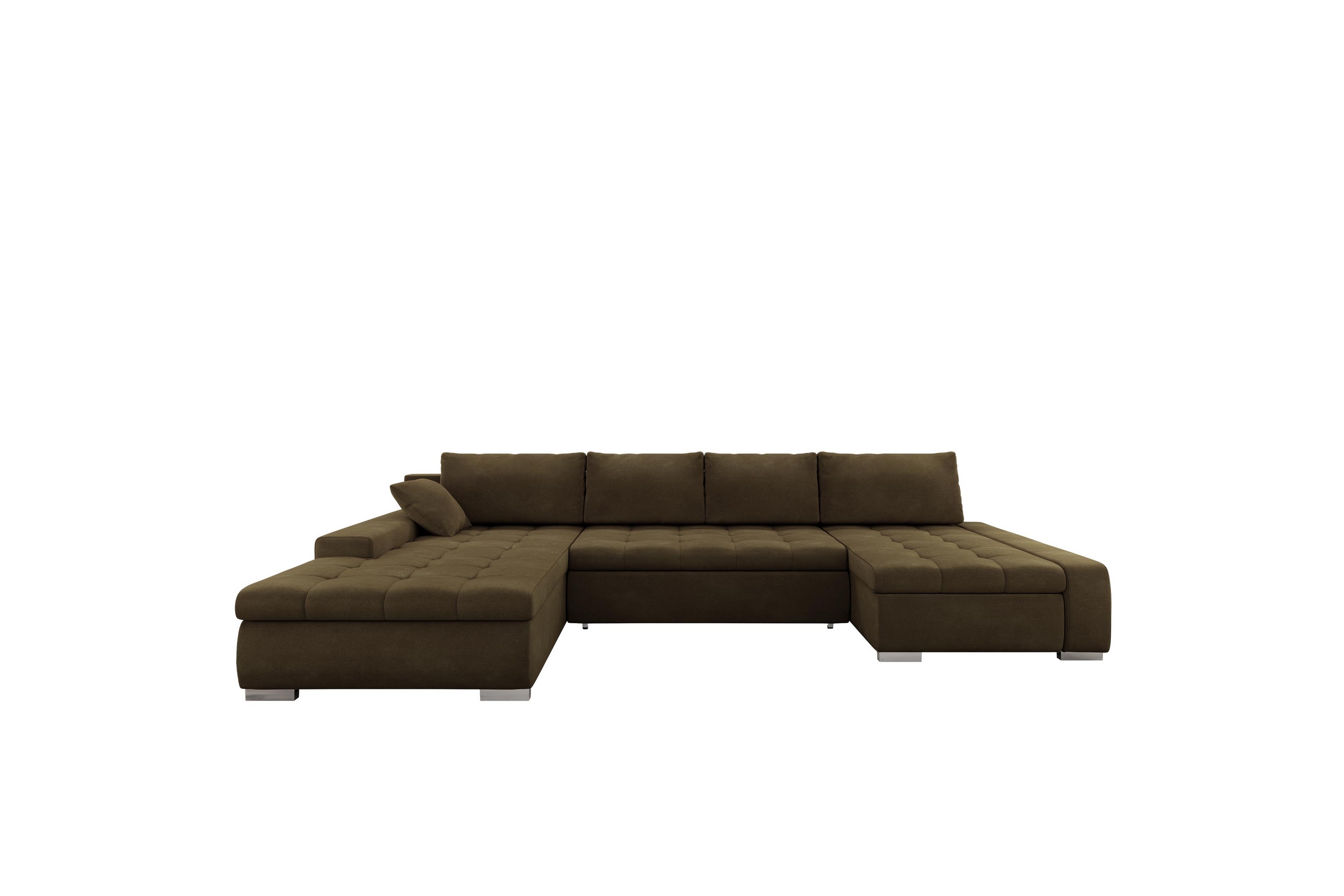 Gamal Soffa Dubbeldivan 4-sits - Brun U-soffa