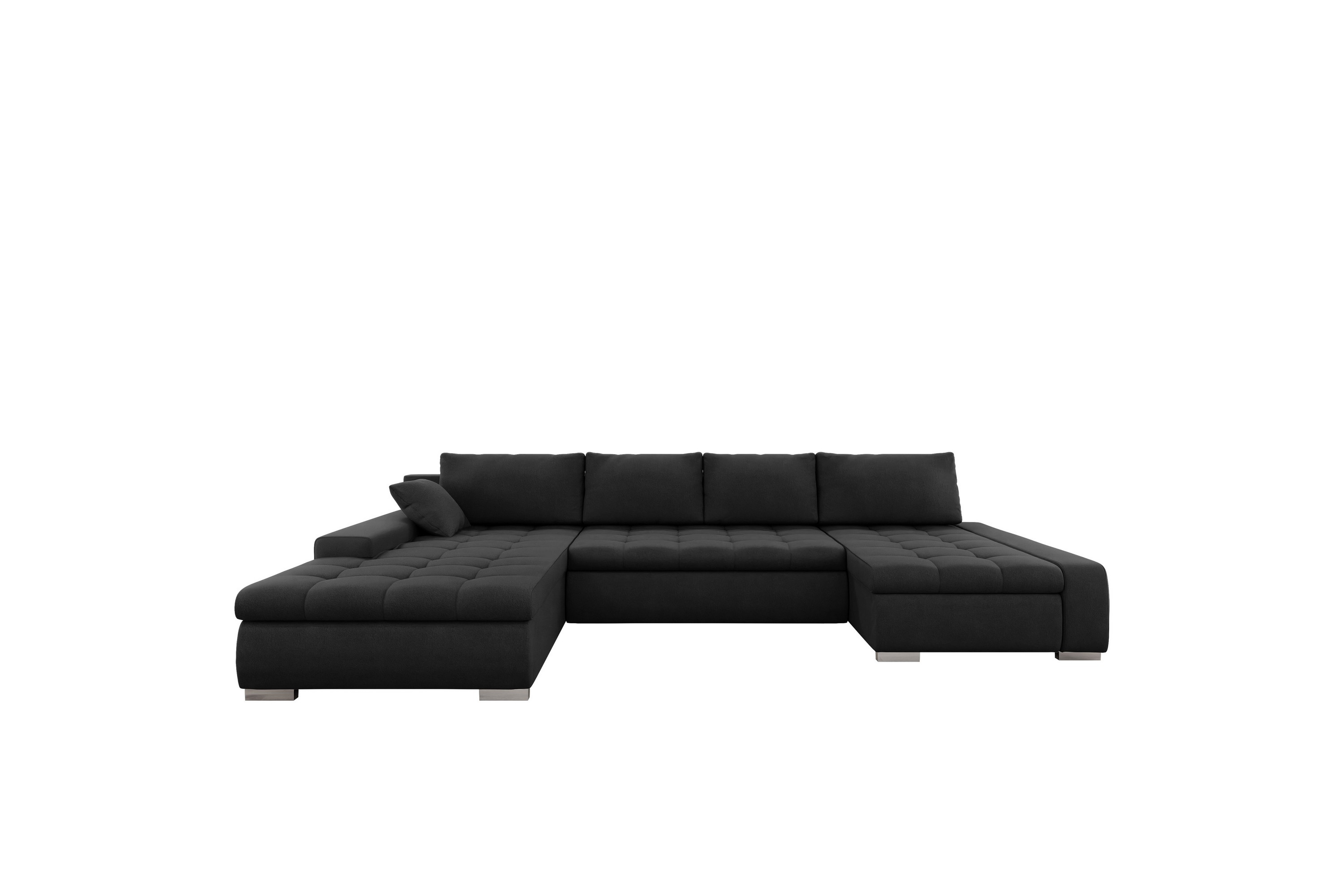 Gamal Soffa Dubbeldivan 4-sits - Svart U-soffa