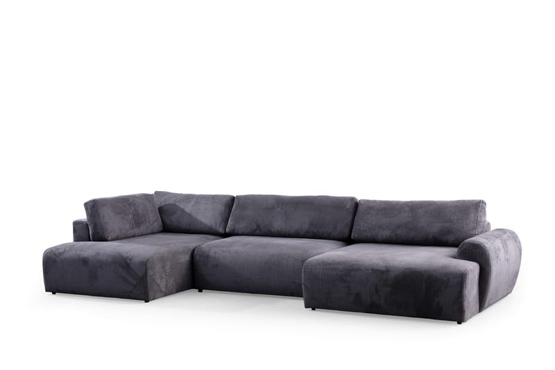 Gaudir 4-sits Soffa med Divan - Antracit - Möbler - Soffa - Divansoffor & schäslongsoffa