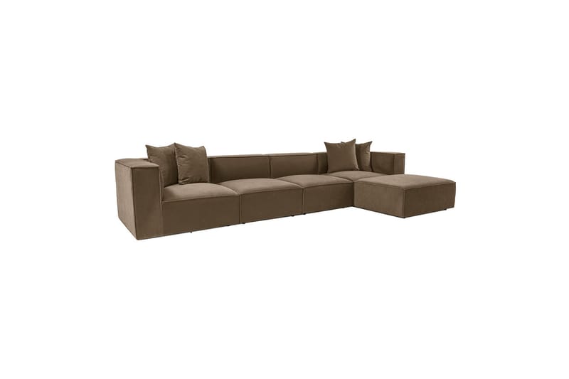 Gregor Soffa med Divan 4-sits - Brun - Möbler - Soffa - Divansoffor & schäslongsoffa