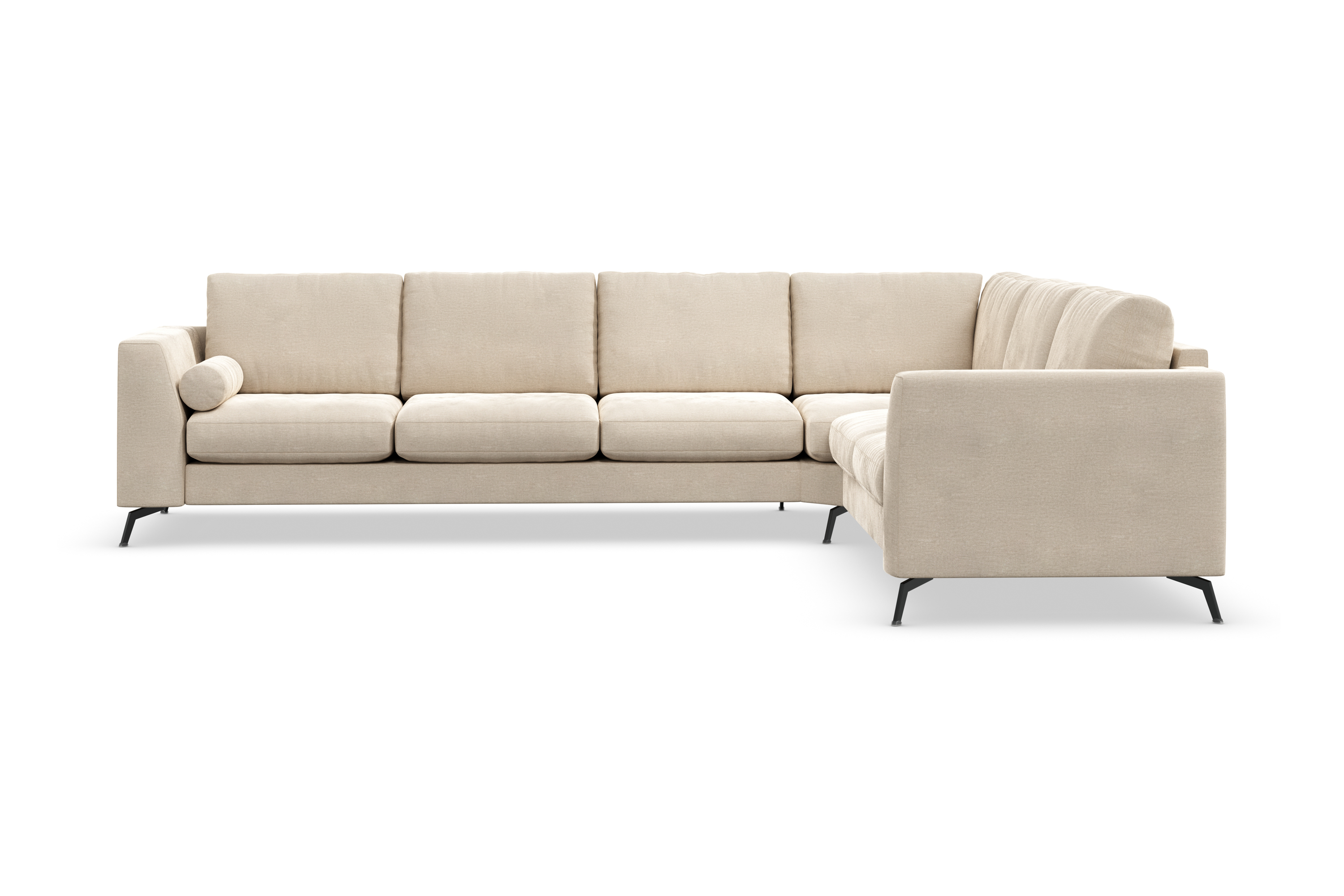 Scandinavian Choice Ocean Lyx Hörnsoffa Vändbar - Beige/Sammet Beige