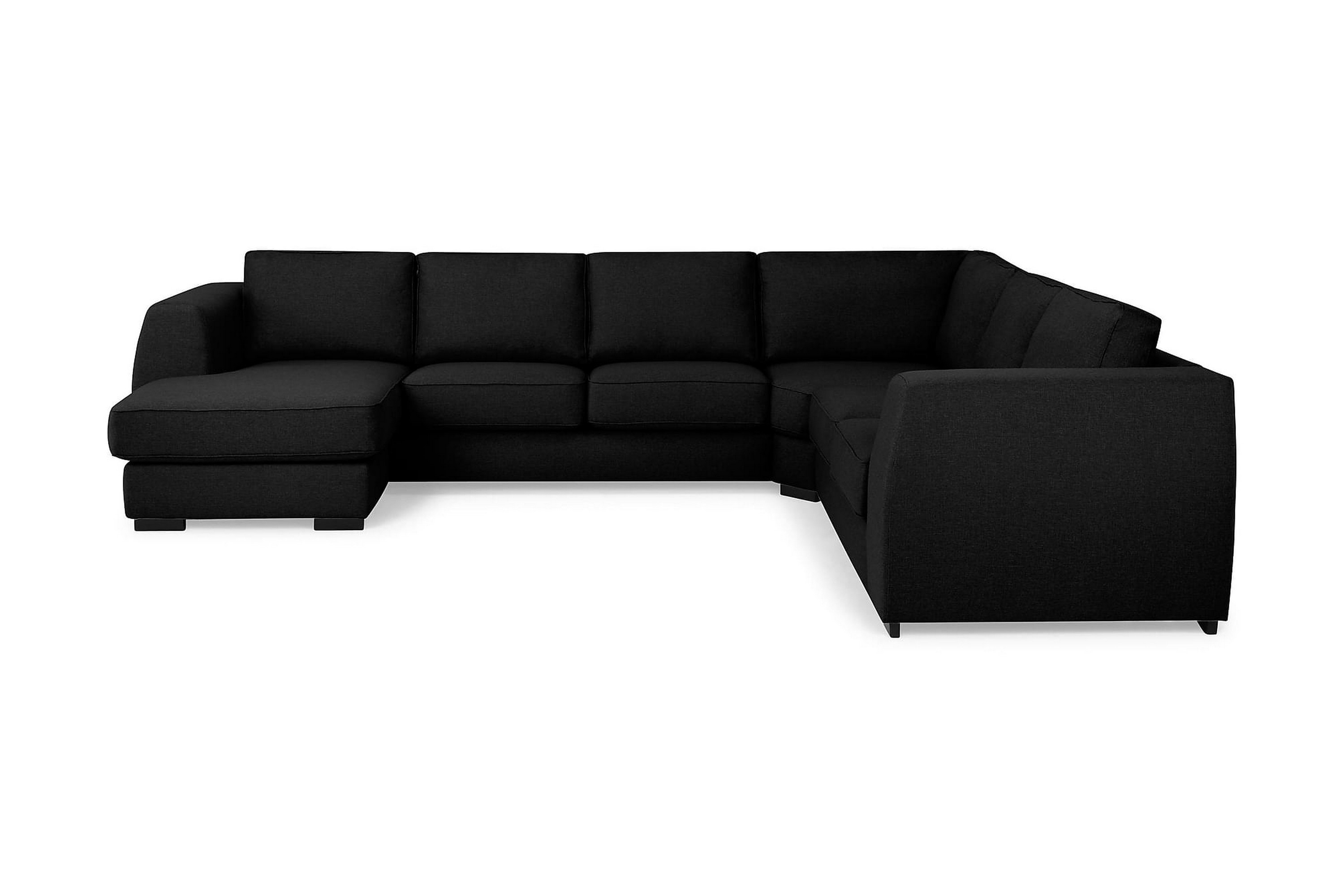 Scandinavian Choice Optus Stor Hörnsoffa med Divan Vändbar 348 cm Bred - Mörk / Svart Grå,Svart