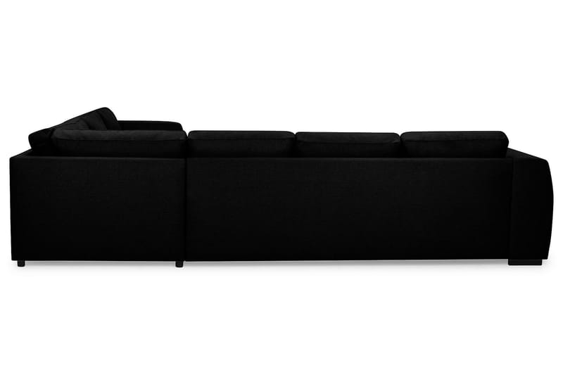 Optus Stor Hörnsoffa med Divan Vändbar 348 cm Bred - Mörk / Svart - Möbler - Soffa - Hörnsoffa - Hörnsoffa med divan