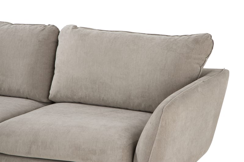 Trend Stor Lyx Hörnsoffa Vändbar L formad - Beige / Ek - Möbler - Soffa - Hörnsoffa