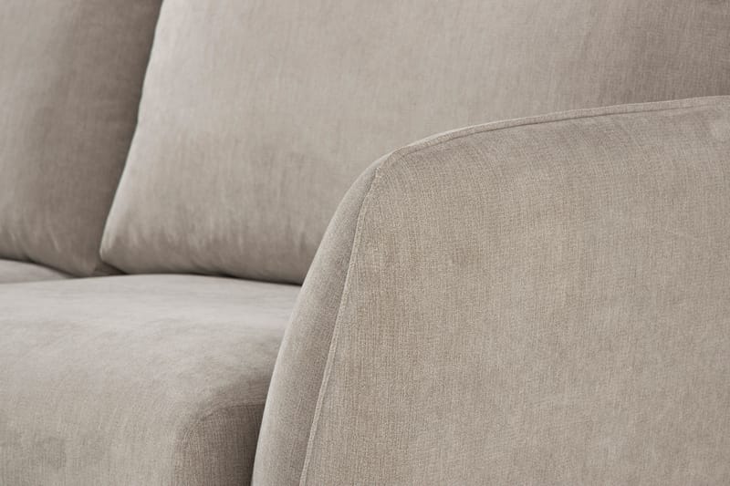 Trend Stor Lyx Hörnsoffa Vändbar L formad - Beige / Ek - Möbler - Soffa - Hörnsoffa