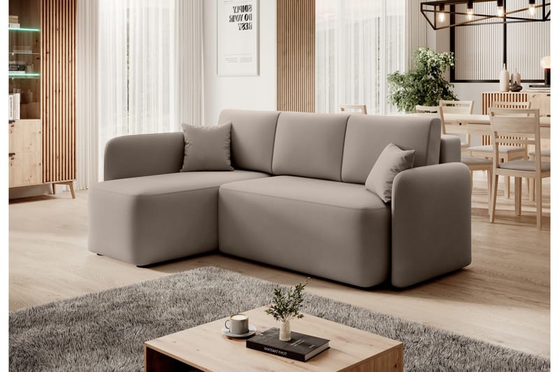 Hadson 3-sits Soffa med Divan - Beige - Möbler - Soffa - Divansoffor & schäslongsoffa