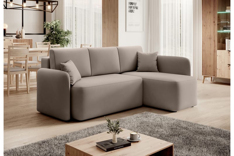 Hadson 3-sits Soffa med Divan - Beige - Möbler - Soffa - Divansoffor & schäslongsoffa