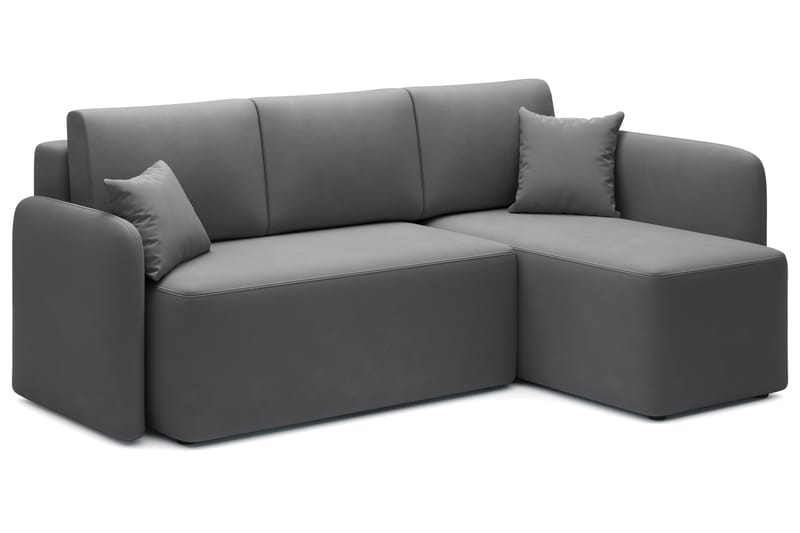 Hadson 3-sits Soffa med Divan - Mörkgrå - Möbler - Soffa - Divansoffor & schäslongsoffa