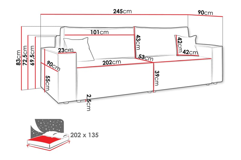 Hobson Soffa 3-sits - Grön - Möbler - Soffa - 3 sits soffa