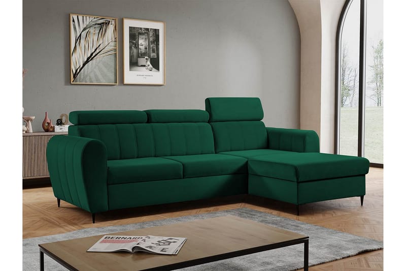 Hoffman Soffa med Divan 3-sits - Grön - Möbler - Soffa - Divansoffor & schäslongsoffa