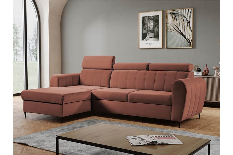 Hoffman Soffa med Divan 3-sits - Koppar - Möbler - Soffa - Divansoffor & schäslongsoffa