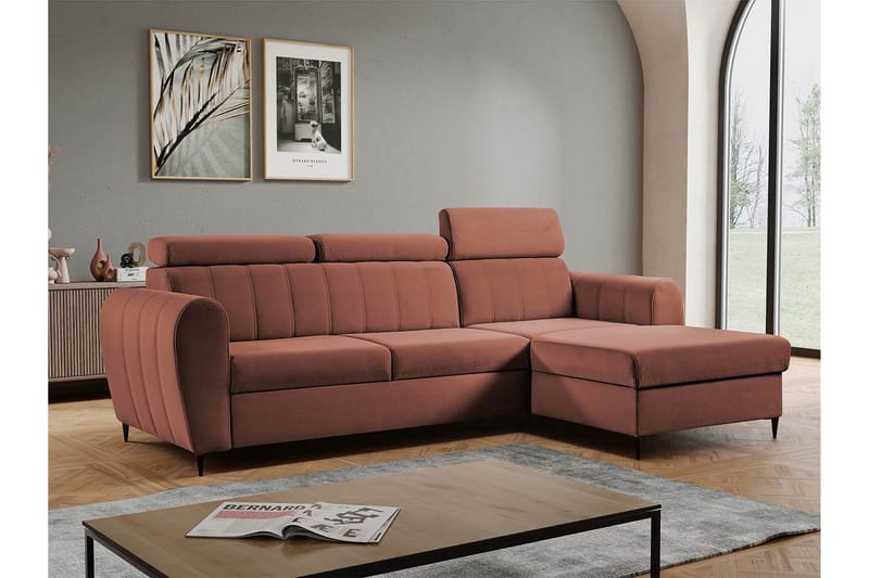 Hoffman Soffa med Divan 3-sits - Koppar - Möbler - Soffa - Divansoffor & schäslongsoffa