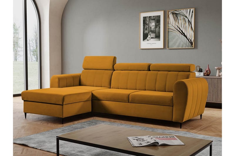 Hoffman Soffa med Divan 3-sits - Orange - Möbler - Soffa - Divansoffor & schäslongsoffa