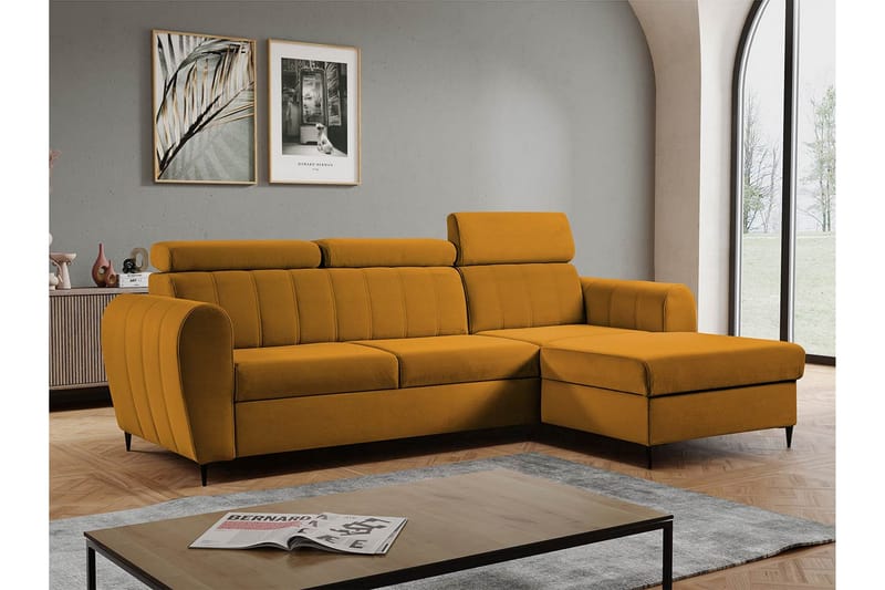 Hoffman Soffa med Divan 3-sits - Orange - Möbler - Soffa - Divansoffor & schäslongsoffa