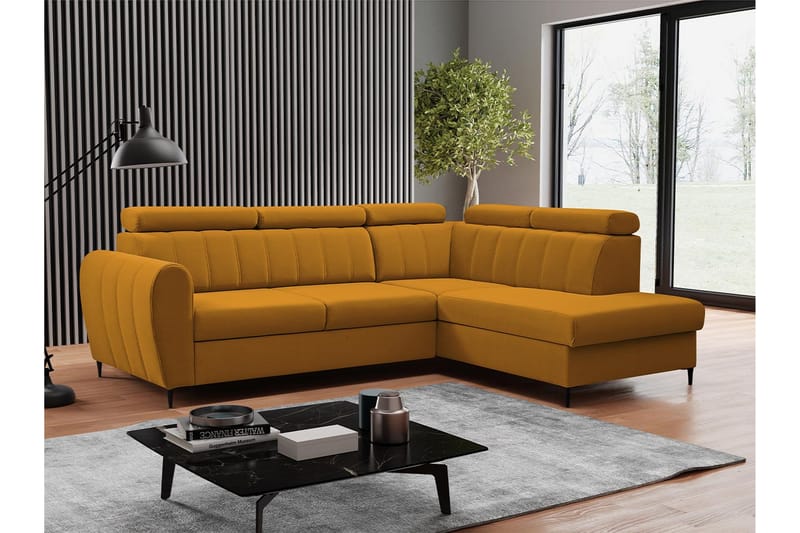 Hoffman Soffa med Schäslong 3-sits - Orange - Möbler - Soffa - Divansoffor & schäslongsoffa