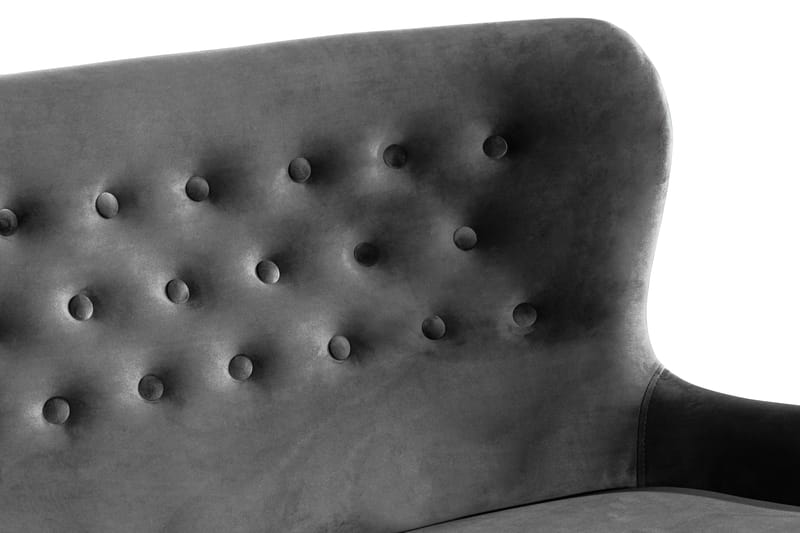 Dahlia Soffa Sammet - Mörkgrå - Howard bäddsoffa - Sammetssoffa - 3 sits soffa - 4 sits soffa - Howardsoffor - Skinnsoffor - 2 sits soffa