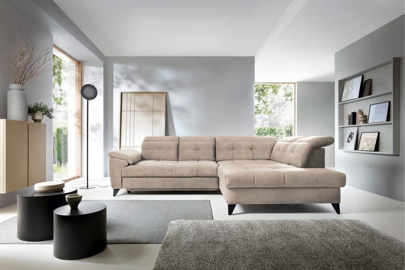 Inferne 5-sits Soffa med Schäslong - Beige - Möbler - Soffa - Divansoffor & schäslongsoffa