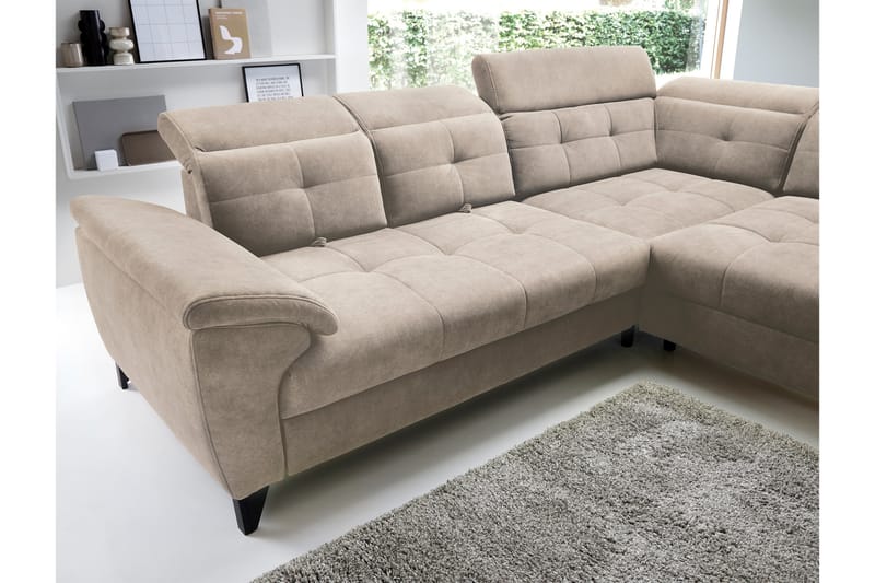 Inferne 5-sits Soffa med Schäslong - Beige - Möbler - Soffa - Divansoffor & schäslongsoffa