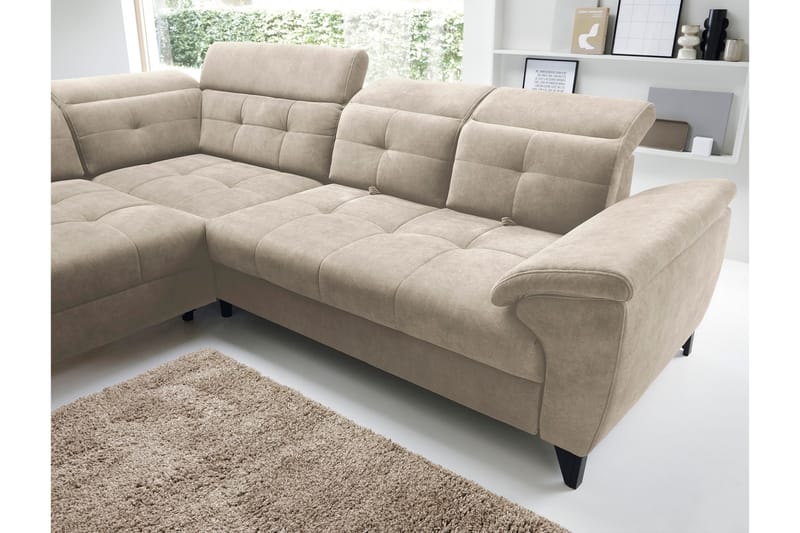 Inferne 5-sits Soffa med Schäslong - Beige - Möbler - Soffa - Divansoffor & schäslongsoffa