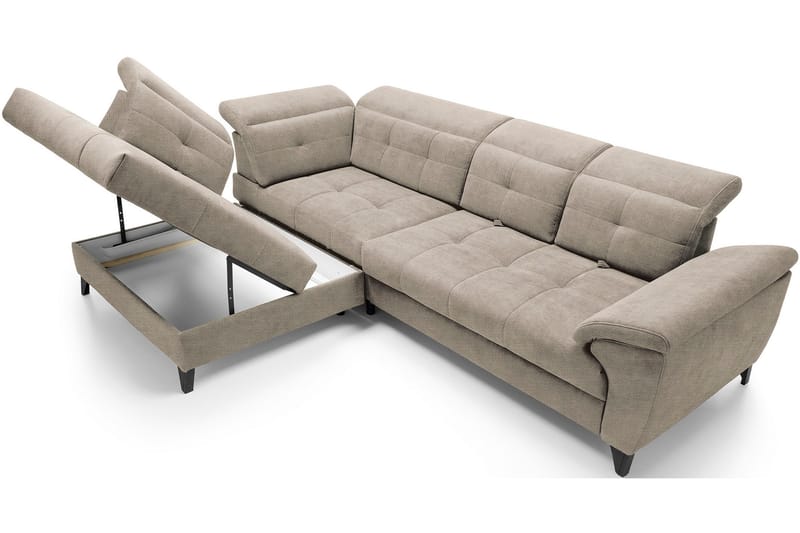 Inferne 5-sits Soffa med Schäslong - Beige - Möbler - Soffa - Divansoffor & schäslongsoffa