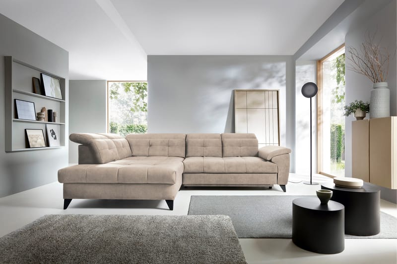 Inferne 5-sits Soffa med Schäslong - Beige - Möbler - Soffa - Divansoffor & schäslongsoffa