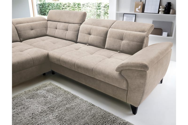 Inferne 5-sits Soffa med Schäslong - Beige - Möbler - Soffa - Divansoffor & schäslongsoffa