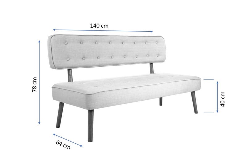 Westwoud 2-sits Kökssoffa - Blå/Natur - Möbler - Soffa - Kökssoffa & pinnsoffa