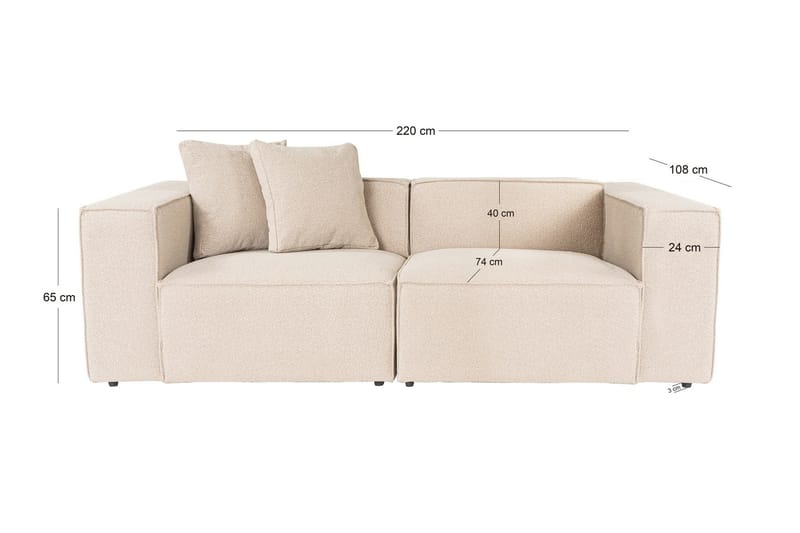 Kaolins Soffa 2-sits - Peach - Möbler - Soffa - 2 sits soffa