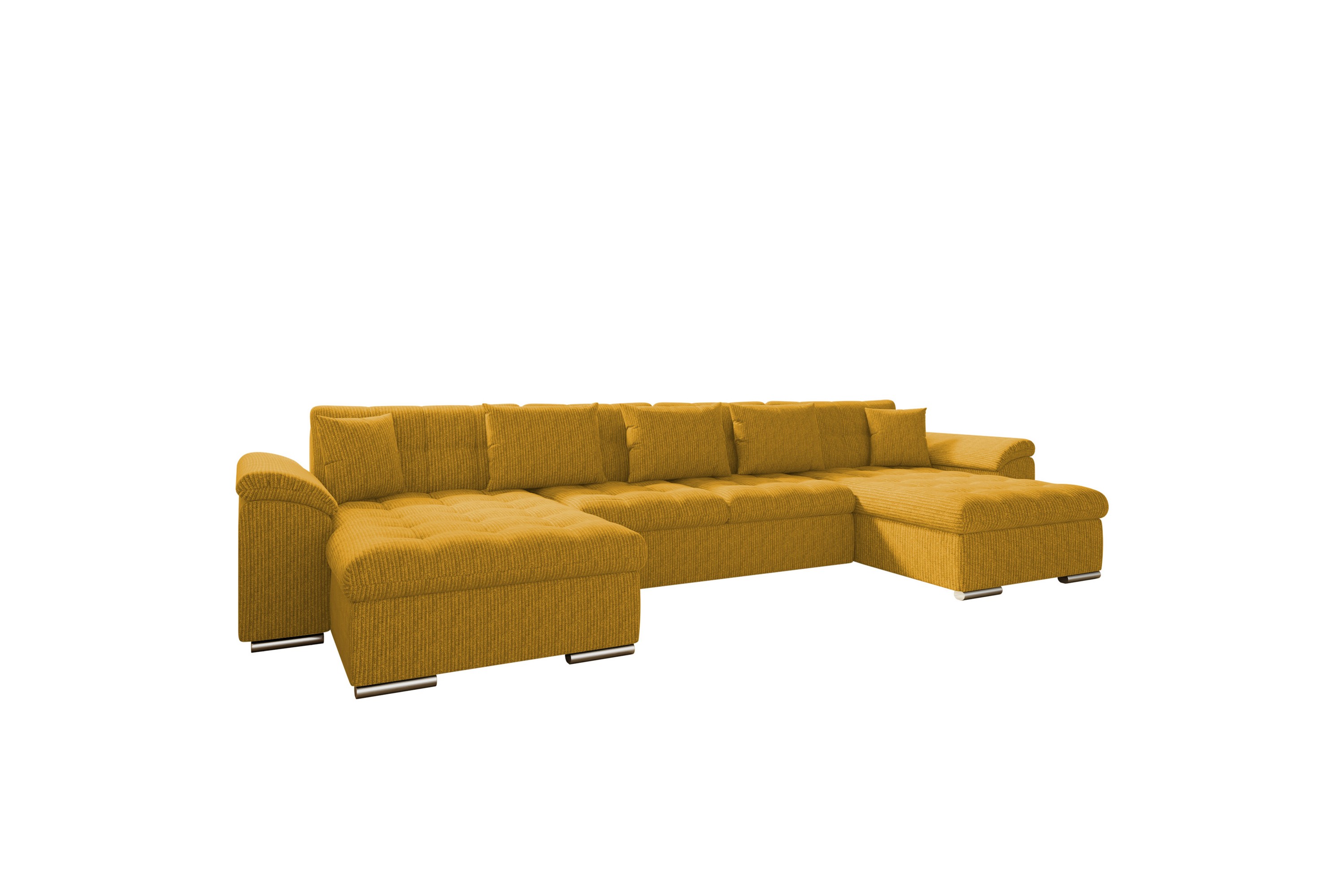 Kinzer Soffa Dubbeldivan 5-sits - Gul U-soffa