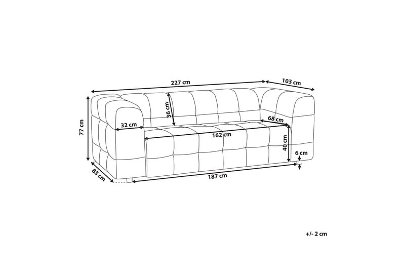 Landsro Soffa 3-sits - Beige - Möbler - Soffa - 3 sits soffa