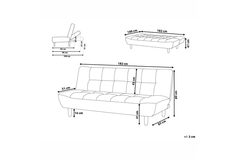 Alsten Modulsoffa 3-sits - Grön/Ljust trä - Möbler - Soffa - Modulsoffor - Komplett modulsoffa