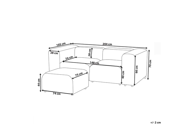 Brenden Modulsoffa 2-sits - Grön - Möbler - Soffa - Modulsoffor - Komplett modulsoffa