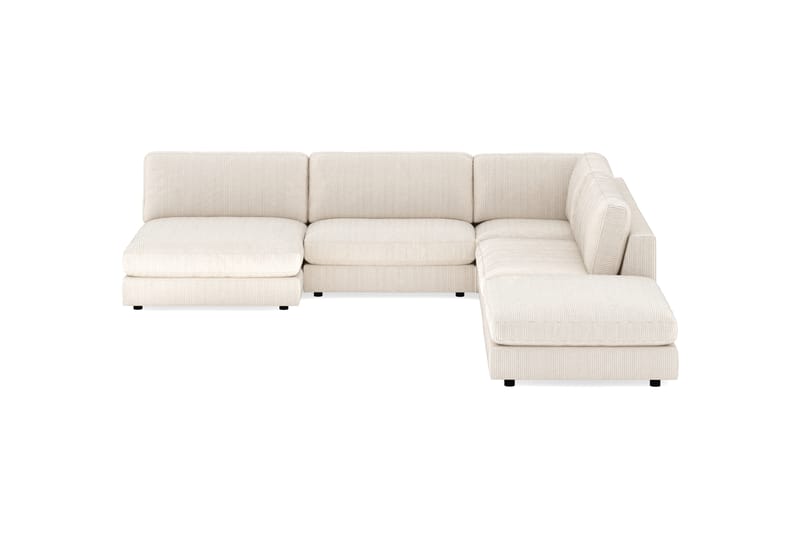 Arken Modulhörnsoffa med Divan Vändbar Sammet - Beige - Komplett modulsoffa