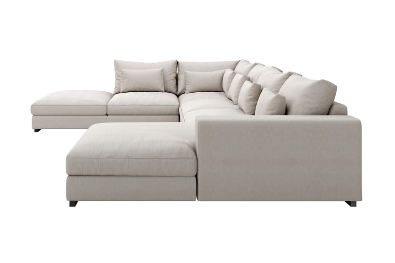 Dubai Stor U-modulsoffa med Divan Höger 432 cm - Beige - Möbler - Soffa - Modulsoffor - Komplett modulsoffa