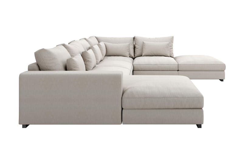 Dubai Stor U-modulsoffa med Divan Vänster 432 cm - Beige - Möbler - Soffa - Modulsoffor - Komplett modulsoffa