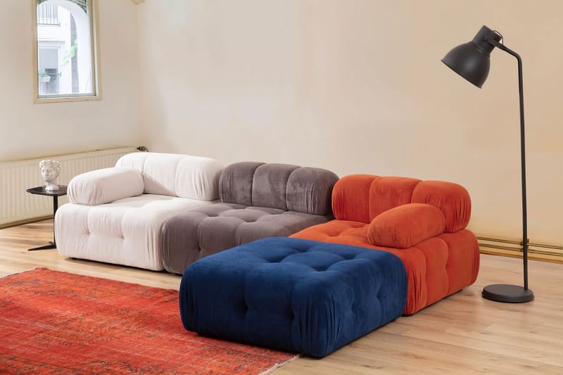 Reverto Modulsoffa 3-sits - Röd/Vit - Möbler - Soffa - Modulsoffor - Komplett modulsoffa