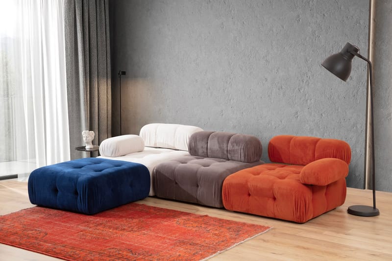 Reverto Modulsoffa 3-sits - Röd/Vit - Möbler - Soffa - Modulsoffor - Komplett modulsoffa