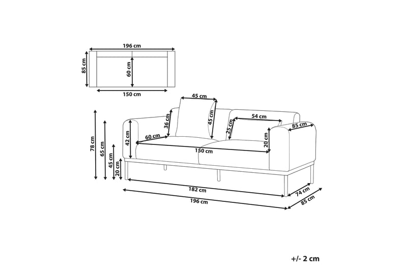 Naklund Soffa 2-sits - Blå/Svart - Möbler - Soffa - 2 sits soffa