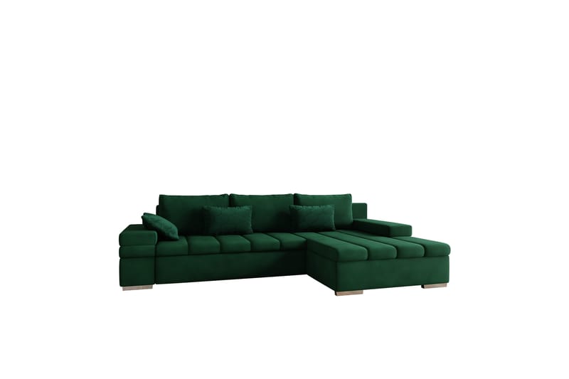 Naoma Soffa med Divan 3-sits - Grön - Möbler - Soffa - Divansoffor & schäslongsoffa