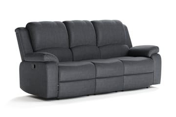 Norbo Reclinersoffa - Fällbar soffa 3-sits - Biosoffa i Tyg