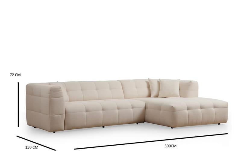 Octavian Soffa m. Divan 5-sits - Beige - Divansoffor & schäslongsoffa